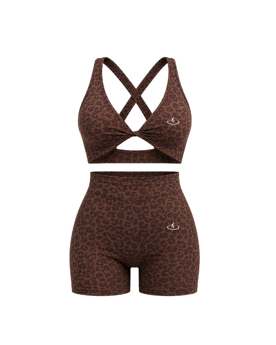 PRINT 2PC Set in Brown, AEVAH activewear